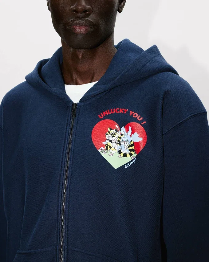 Kenzo Cartoon’ Zip up Hoodie in Cotton Kenzo Cartoon’ Zip up Hoodie in Cotton