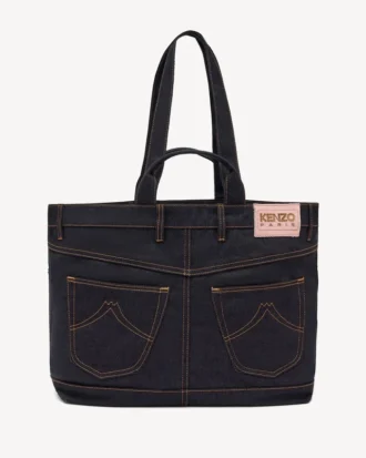 Kenzo Five Pockets’ Tote Bag in Denim-Like Twill