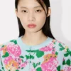 Kenzo Floral’ Embellished Cardigan in Cotton Wool Kenzo Floral’ Embellished Cardigan in Cotton Wool