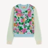 Kenzo Floral’ Embellished Jumper in Cotton Wool Kenzo Floral’ Embellished Jumper in Cotton Wool