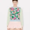 Kenzo Floral’ Embellished Jumper in Cotton Wool Kenzo Floral’ Embellished Jumper in Cotton Wool