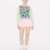 Kenzo Floral’ Embellished Jumper in Cotton Wool Kenzo Floral’ Embellished Jumper in Cotton Wool
