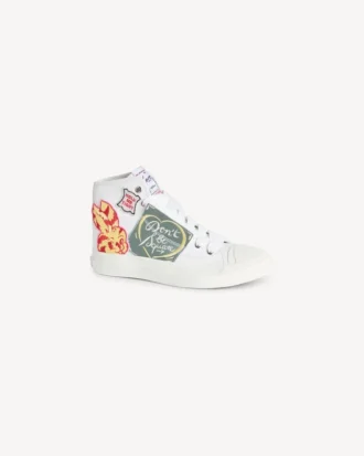Kenzo Hoshi’ High Top Sneakers in Cotton Canvas