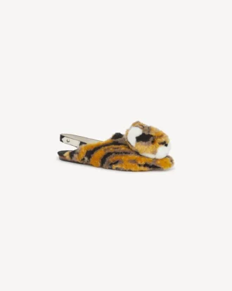 Kenzo-Kali’ Tiger Mules in Fake Fur