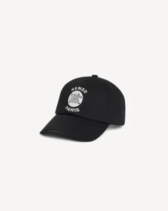 Kenzo Paris Emblem’ Embroidered Cap in Cotton