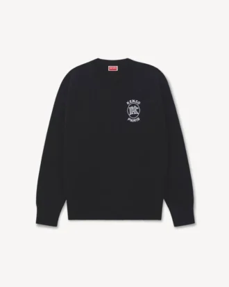 Kenzo Paris Emblem’ Embroidered Jumper in Cotton Kenzo Paris Emblem’ Embroidered Jumper in Cotton