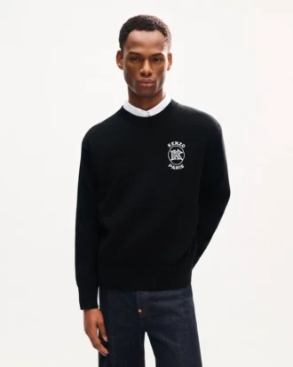 Kenzo Paris Emblem’ Embroidered Jumper in Cotton Kenzo Paris Emblem’ Embroidered Jumper in Cotton