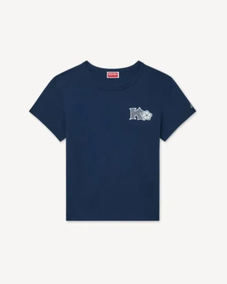 Kenzo Paris Emblem’ Embroidered Small Fit T-Shirt in Cotton