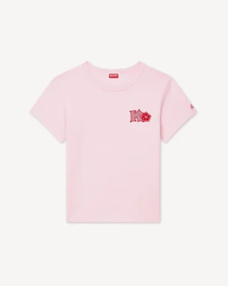 Kenzo Paris Emblem’ Embroidered Small Fit T-Shirt in Cotton