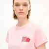 Kenzo Paris Emblem’ Embroidered Small Fit T-Shirt in Cotton Kenzo Paris Emblem’ Embroidered Small Fit T-Shirt in Cotton