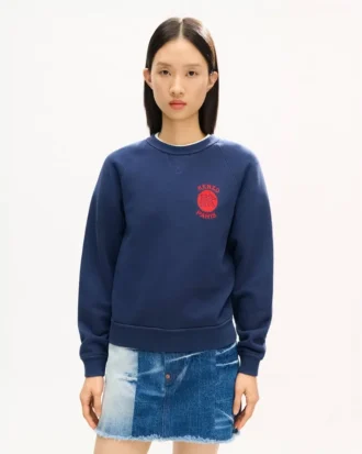 Kenzo Paris Emblem’ Embroidered Sweatshirt in Cotton