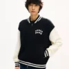 Kenzo Paris Emblem’ Varsity Cardigan in Mixed Cotton