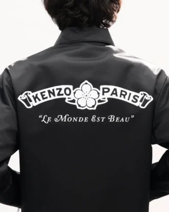 Kenzo Paris Emblem’ Zipped Coach Jacket in Coated Nylon Kenzo Paris Emblem’ Zipped Coach Jacket in Coated Nylon