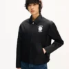 Kenzo Paris Emblem’ Zipped Coach Jacket in Coated Nylon