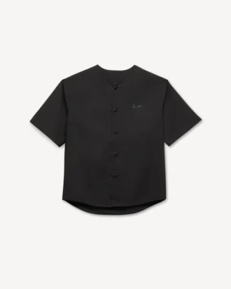 Kenzo Signature’ Baseball Short Sleeve Shirt in Cotton Poplin