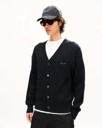 Kenzo Signature Cable’ Embroidered Knit Cardigan Kenzo Signature Cable’ Embroidered Knit Cardigan