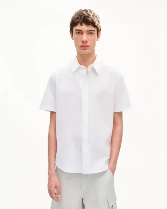 Kenzo Signature’ Casual Short Sleeve Shirt in Seersucker Cotton