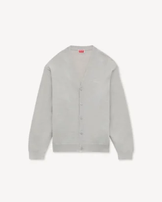 Kenzo Signature’ Embroidered Cardigan in Merino Wool
