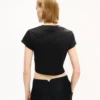 Kenzo Signature’ Embroidered Cropped T-Shirt in Cotton Kenzo Signature’ Embroidered Cropped T-Shirt in Cotton