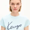 Kenzo Signature’ Embroidered Cropped T-Shirt in Cotton Kenzo Signature’ Embroidered Cropped T-Shirt in Cotton