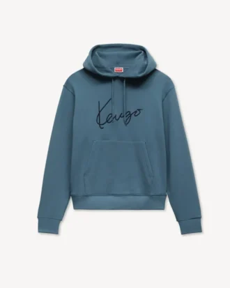 Kenzo Signature’ Embroidered Hoodie in Cotton