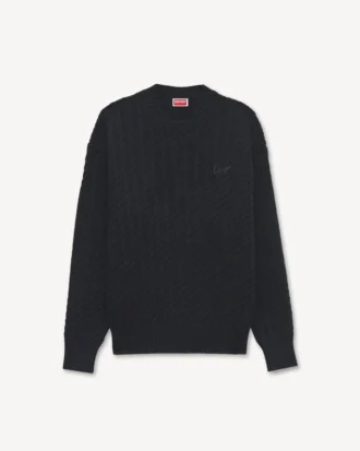 Kenzo Signature’ Embroidered Knit Jumper
