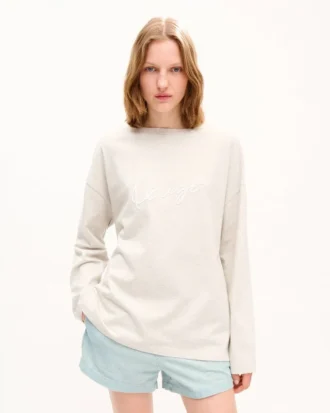 Kenzo Signature’ Embroidered Long Sleeves T-Shirt in Cotton