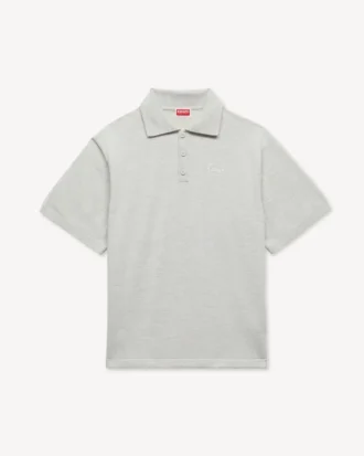 Kenzo Signature’ Embroidered Polo in Merino Wool