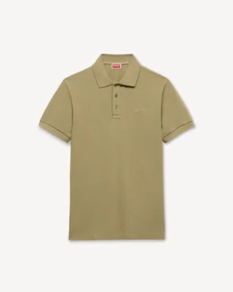 Kenzo Signature’ Embroidered Slim Polo in Cotton