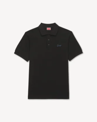 Kenzo Signature’ Embroidered Slim Polo in Cotton