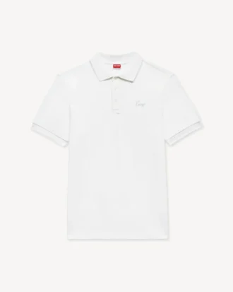 Kenzo Signature’ Embroidered Slim Polo in Cotton