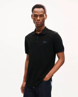 Kenzo Signature’ Embroidered Slim Polo in Cotton