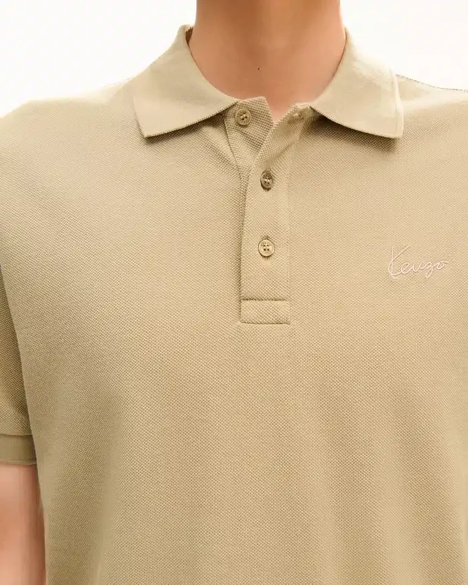Kenzo Signature’ Embroidered Slim Polo in Cotton Kenzo Signature’ Embroidered Slim Polo in Cotton