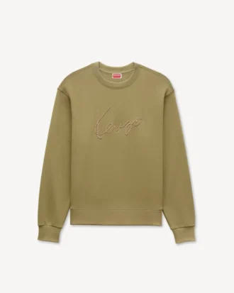 Kenzo Signature’ Embroidered Sweatshirt in Cotton