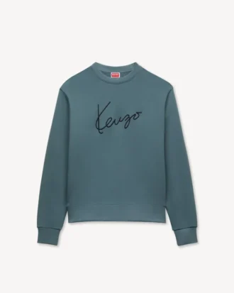 Kenzo Signature’ Embroidered Sweatshirt in Cotton