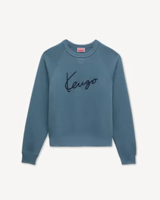 Kenzo Signature’ Embroidered Sweatshirt in Cotton
