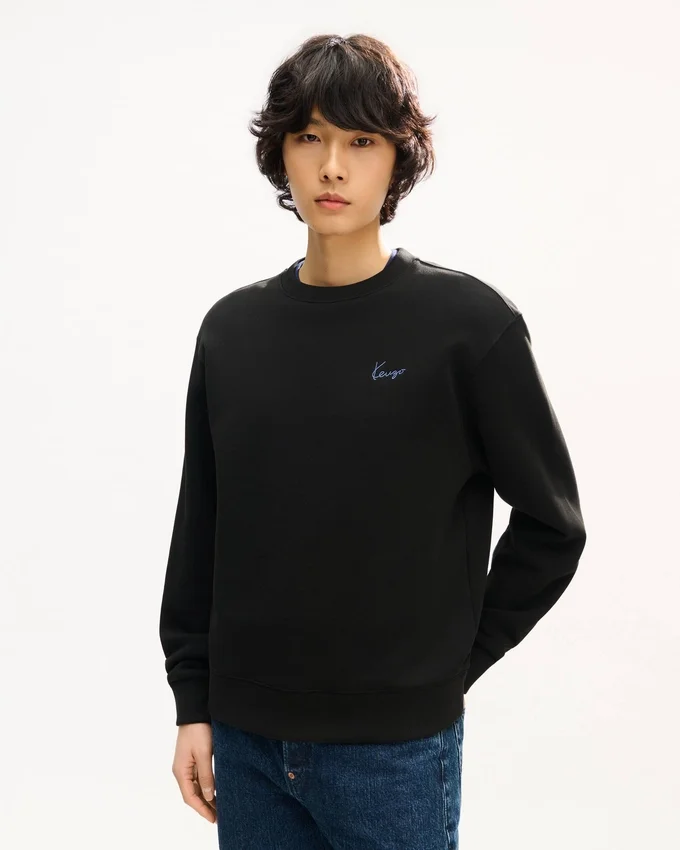 Kenzo Signature’ Embroidered Sweatshirt in Cotton Kenzo Signature’ Embroidered Sweatshirt in Cotton