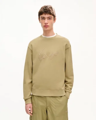 Kenzo Signature’ Embroidered Sweatshirt in Cotton