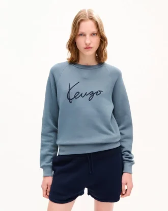 Kenzo Signature’ Embroidered Sweatshirt in Cotton