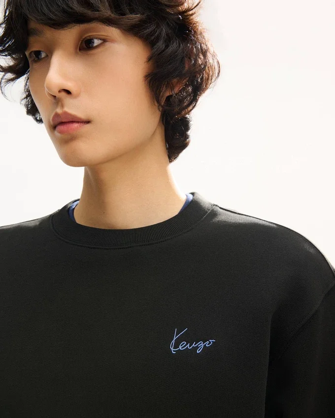 Kenzo Signature’ Embroidered Sweatshirt in Cotton Kenzo Signature’ Embroidered Sweatshirt in Cotton