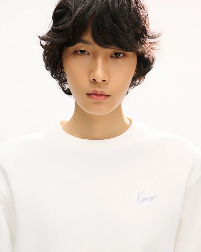 Kenzo Signature’ Embroidered Sweatshirt in Cotton Kenzo Signature’ Embroidered Sweatshirt in Cotton
