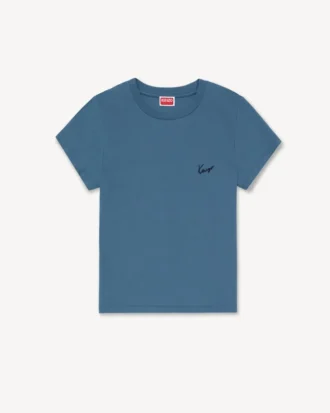 Kenzo Signature’ Embroidered T-Shirt in Cotton