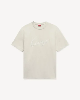 Kenzo Signature’ Embroidered T-Shirt in Cotton