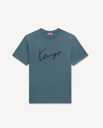 Kenzo Signature’ Embroidered T-Shirt in Cotton