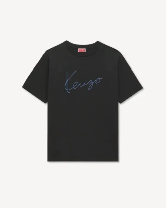 Kenzo Signature’ Embroidered T-Shirt in Cotton