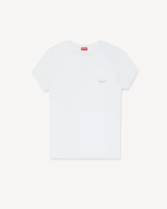 Kenzo Signature’ Embroidered T-Shirt in Cotton