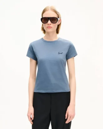 Kenzo Signature’ Embroidered T-Shirt in Cotton