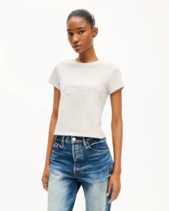 kenzo signature embroidered t shirt in cotton 2 12 330x413 - Kenzo Signature' Embroidered T-Shirt in Cotton