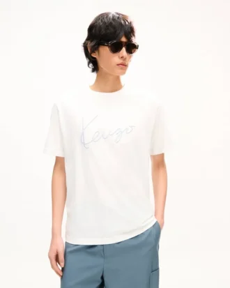 Kenzo Signature’ Embroidered T-Shirt in Cotton