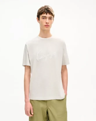 Kenzo Signature’ Embroidered T-Shirt in Cotton